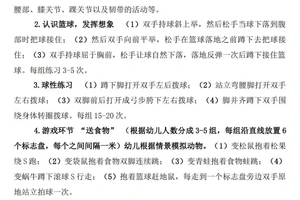 幼儿园学期篮球训练计划表